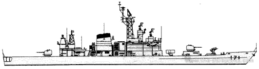 Эсминец JMSDF Hatakaze (Destroyer) - чертежи, габариты, рисунки