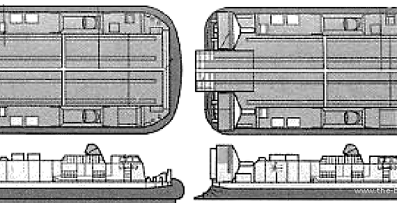 Корабль JMSDF LCAC Hoover Landing Boat - чертежи, габариты, рисунки