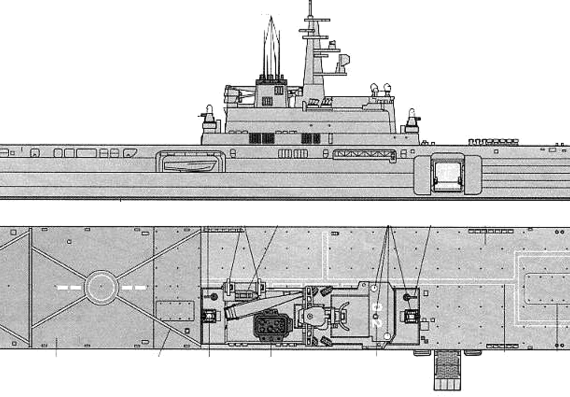 Корабль JMSDF LST-4002 Shimokita - чертежи, габариты, рисунки