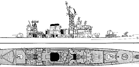 Эсминец JMSDF Shimakaze DD-172 (Destroyer) - чертежи, габариты, рисунки