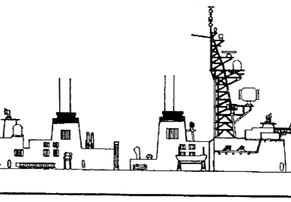 Эсминец JMSDF Takanami DD-110 (Destroyer) - чертежи, габариты, рисунки