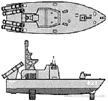 Корабль JMSDF Type I (Misssle Boat) - чертежи, габариты, рисунки