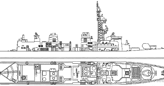 Ship JMSFD Takanami - drawings, dimensions, figures