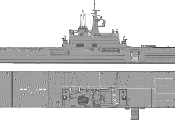 JMSF Defense Ship Shimokita - чертежи, габариты, рисунки