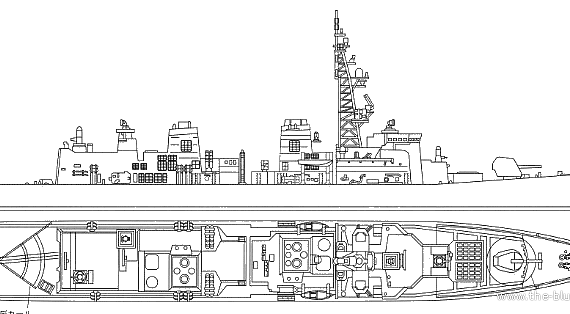 JMSF Defense Ship Takanami - чертежи, габариты, рисунки