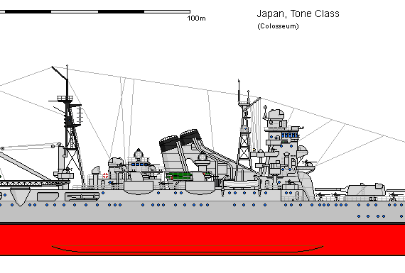Корабль J CA Tone - чертежи, габариты, рисунки