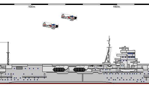 Ship J CV Shokaku - drawings, dimensions, figures