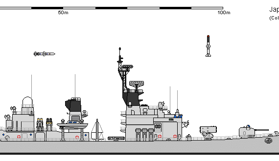 Корабль J DD 164 Takatsuki - чертежи, габариты, рисунки