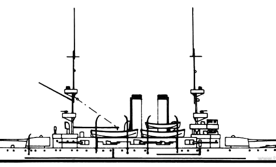 Ship KNM Norge (Battleship) - Norway (1901) - drawings, dimensions, pictures