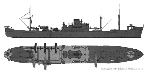 Kamikawa Maru ship - drawings, dimensions, pictures