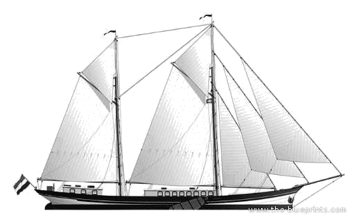 Klipper ship - drawings, dimensions, figures