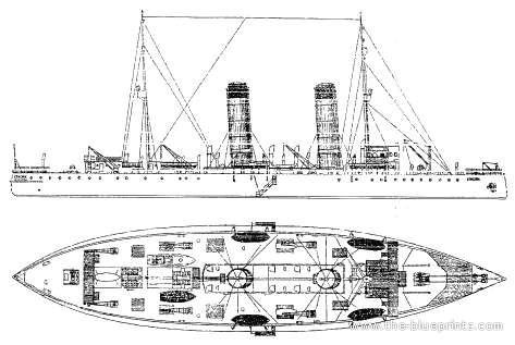 Военный корабль Krasin (Ice Breaker) (1918) - чертежи, габариты, рисунки