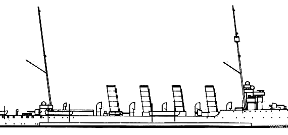Корабль KuK Admiral Spaun (Cruiser) (1910) - чертежи, габариты, рисунки