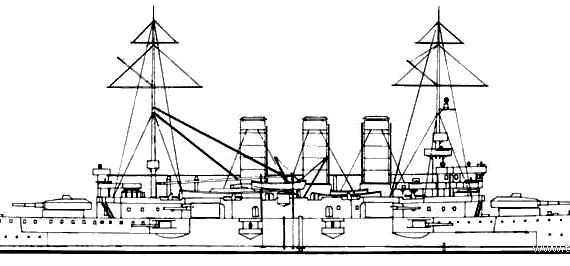 Корабль KuK Erzherzog Karl (Battleship) (1906) - чертежи, габариты, рисунки
