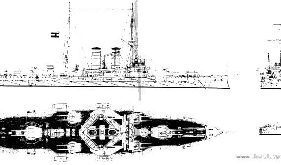 Корабль KuK Radetzy (Battleship) (1916) - чертежи, габариты, рисунки