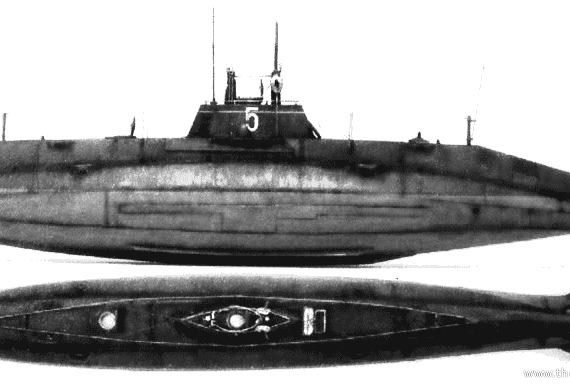 Корабль KuK SMU-5 (Submarine) - чертежи, габариты, рисунки