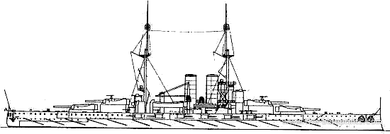 Корабль KuK Viribus Unitis (Battleship) (1916) - чертежи, габариты, рисунки