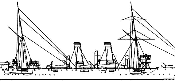 Корабль KuK Zenta (Cruiser) (1899) - чертежи, габариты, рисунки