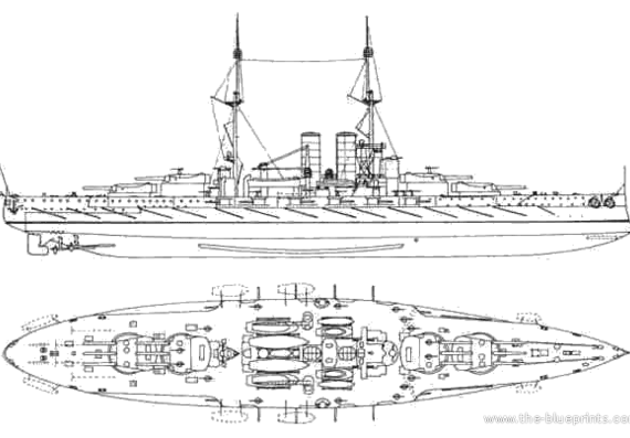 Корабль Kuk Tegetthoff (1909) - чертежи, габариты, рисунки