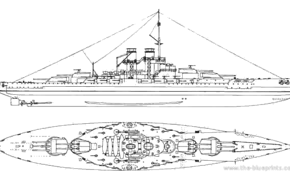 Корабль Kuk Tegetthoff (Proposal) (1919) - чертежи, габариты, рисунки