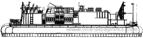 LCAC ship - drawings, dimensions, figures