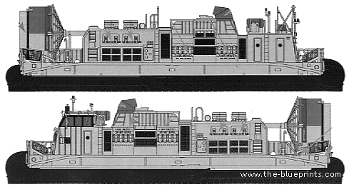 Корабль LCAC USN - чертежи, габариты, рисунки