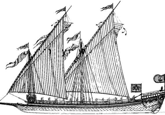 Корабль La Reale De France (Louis XIV) - чертежи, габариты, рисунки