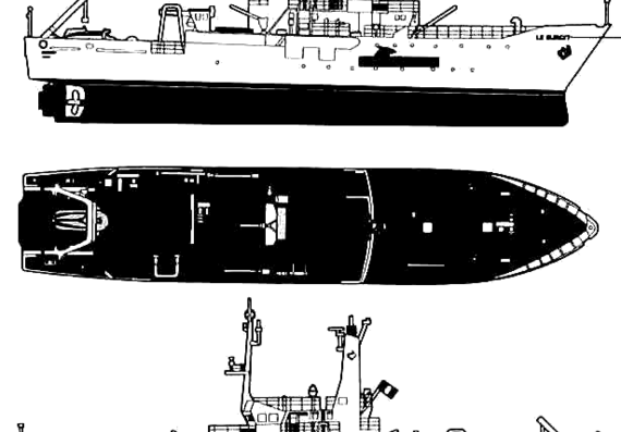 Корабль Le Suroit (Oceanographic Vessle) (1985) - чертежи, габариты, рисунки