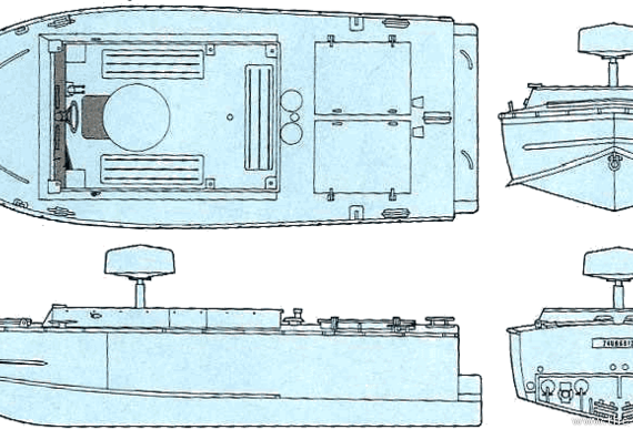 Корабль Light Seal Support Craft (LSSC) - чертежи, габариты, рисунки