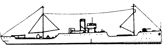 Cruiser MNF Ailette (Gunboat) (1918) - drawings, dimensions, pictures
