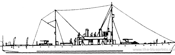 Крейсер MNF Ardent (Gunboat) (1917) - чертежи, габариты, рисунки