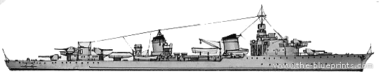 Эсминец MNF Audacieux (Destroyer) (1940) - чертежи, габариты, рисунки