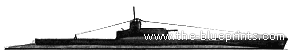 Подводная лодка MNF Aurore (Submarine) (1940) - чертежи, габариты, рисунки
