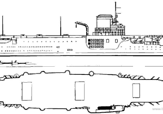 Боевой корабль MNF Bearn (Aircraft Carrier) (1920) - чертежи, габариты, рисунки