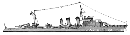 Эсминец MNF Brestois (Destroyer) (1942) - чертежи, габариты, рисунки