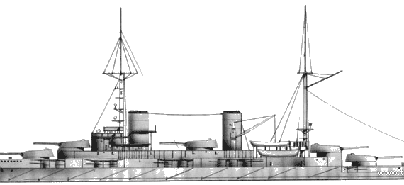 MNF Bretagne (Battleship) (1922) - drawings, dimensions, pictures