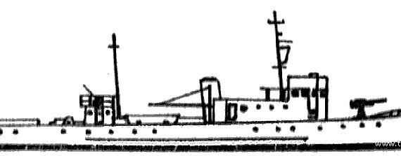 Крейсер MNF CH-14 Chasseur (Submarine Chaser) - чертежи, габариты, рисунки