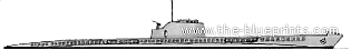 Подводная лодка MNF Caiman (Submarine) (1941) - чертежи, габариты, рисунки