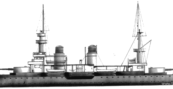 Боевой корабль MNF Charlemagne (Battleship) (1899) - чертежи, габариты, рисунки