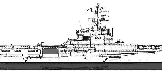 Корабль MNF Clemenceau (Aircraft Carrier) - чертежи, габариты, рисунки
