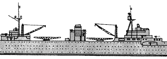 Крейсер MNF Commandante Teste (Seaplane Tender) (1940) - чертежи, габариты, рисунки
