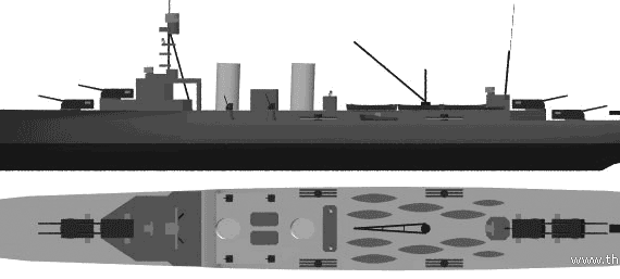 Крейсер MNF Duguay-Trouin (1939) - чертежи, габариты, рисунки