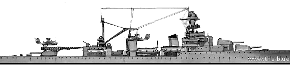Крейсер MNF Galissonniere (Cruiser) (1940) - чертежи, габариты, рисунки