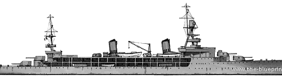 Крейсер MNF Jeanne dArc (Cruiser) (1939) - чертежи, габариты, рисунки