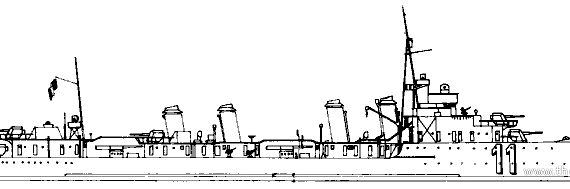 Крейсер MNF Lion (1938) - чертежи, габариты, рисунки