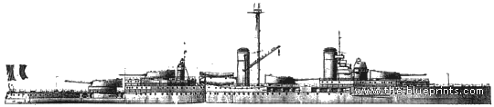 Cruiser MNF Lion (Battleship Project) (1913) - drawings, dimensions, pictures