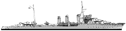Эсминец MNF Orage (Destroyer) (1940) - чертежи, габариты, рисунки
