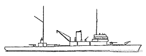 Крейсер MNF Somme (Gunboat) (1925) - чертежи, габариты, рисунки