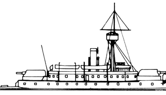 Боевой корабль MNF Tonnant (Monitor) (1884) - чертежи, габариты, рисунки