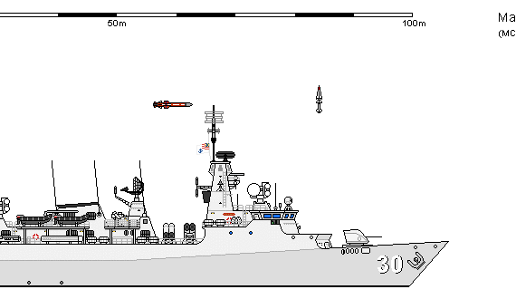 Ship Mal FF F2000 B1 LEKIU - drawings, dimensions, figures